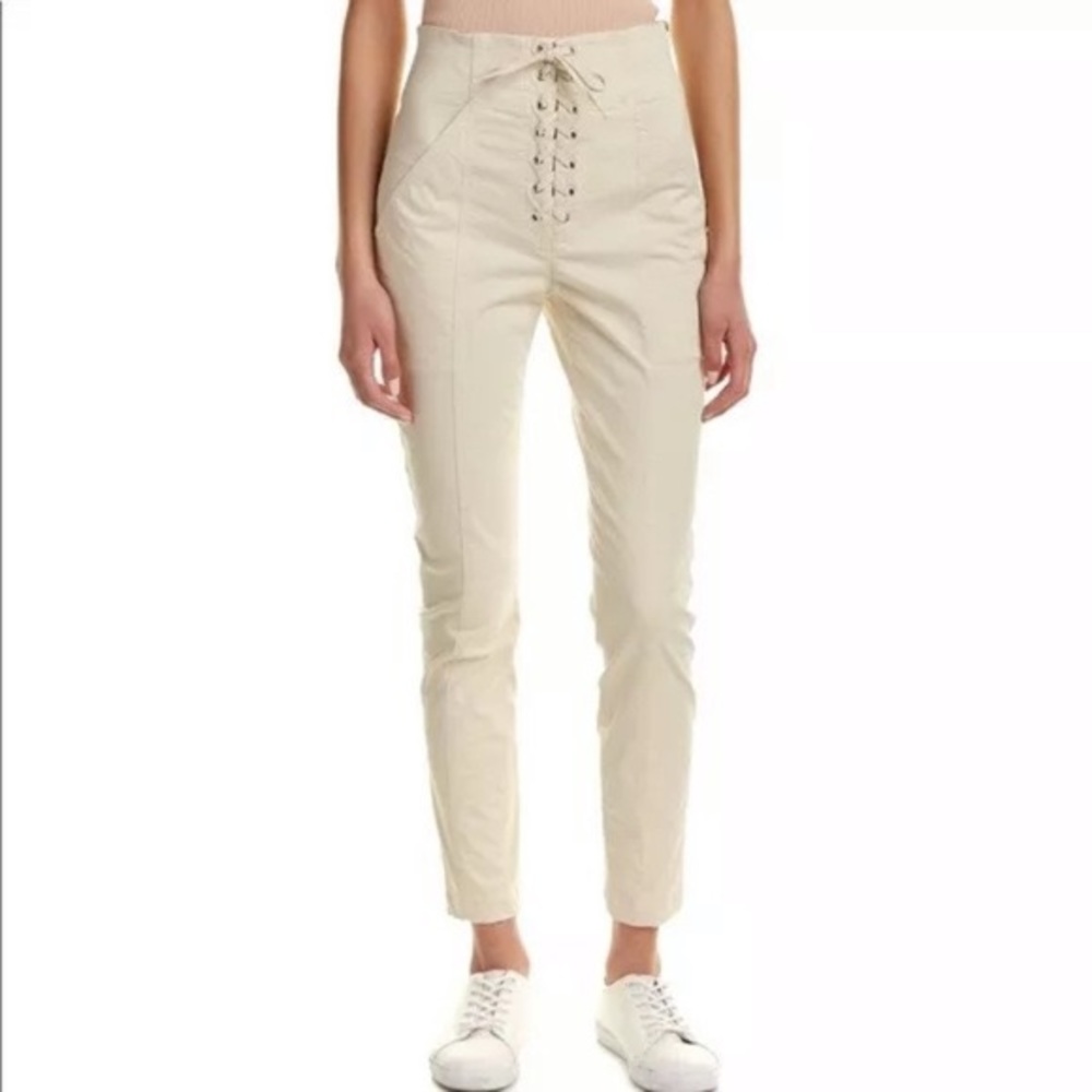 Alc white lace up pants jeans